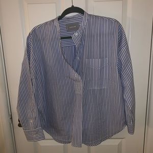 EVERLANE Boxy Half-Button Down Shirt